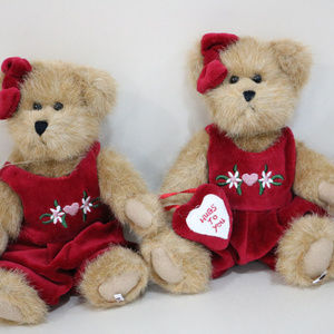 Boyds Bears Accents - Boyds Bears - Hugs to you / 2 Mini Teddy Bears Boyds Bears Accents - Boyds Bears - Hugs to you / 2 Mini Teddy Bears